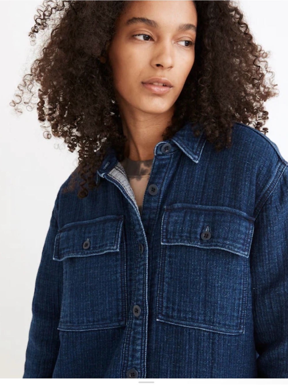 Denim Shirt Jacket – Dark Blue Utility Shacket